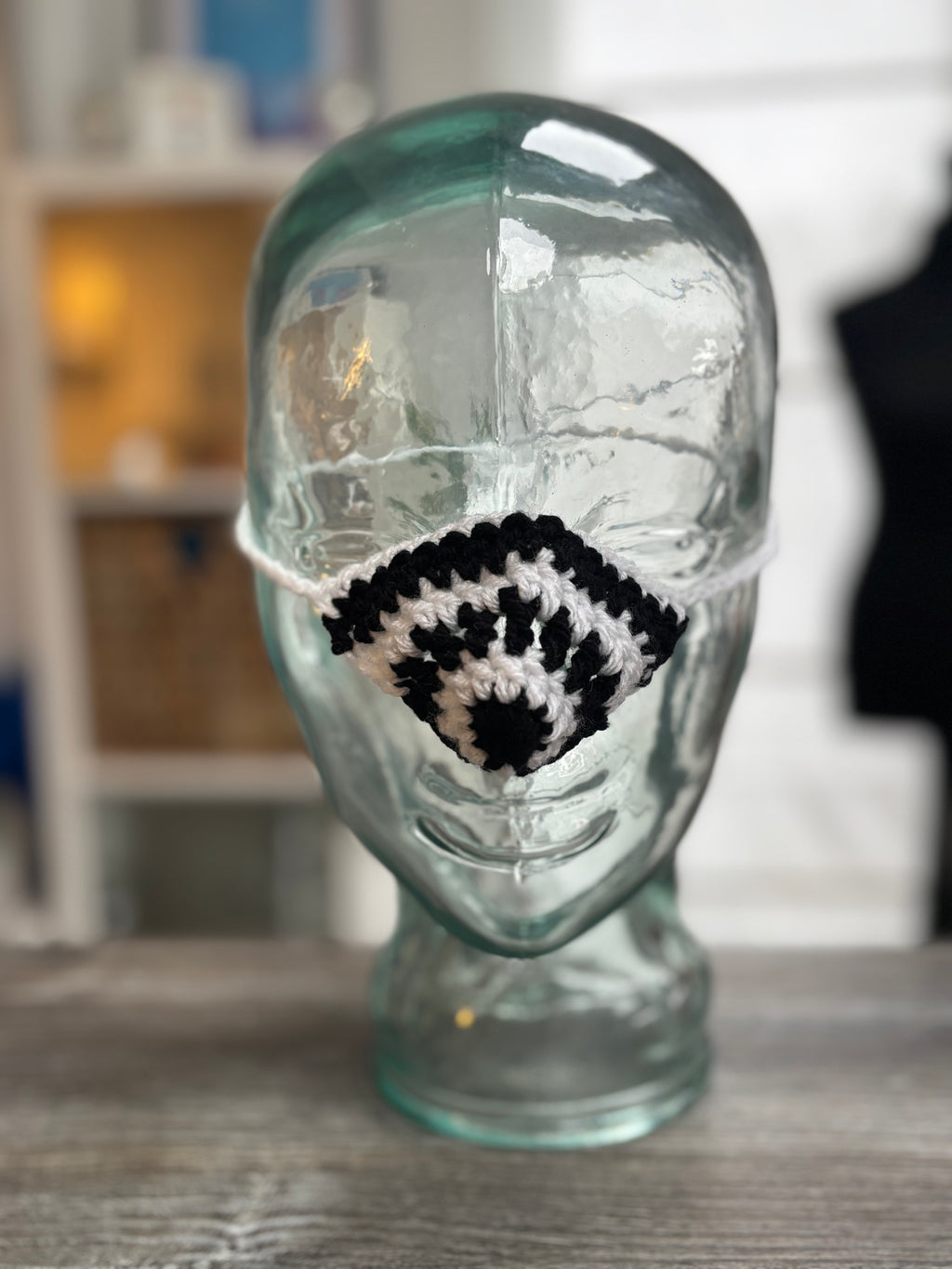 black and white nose warmer