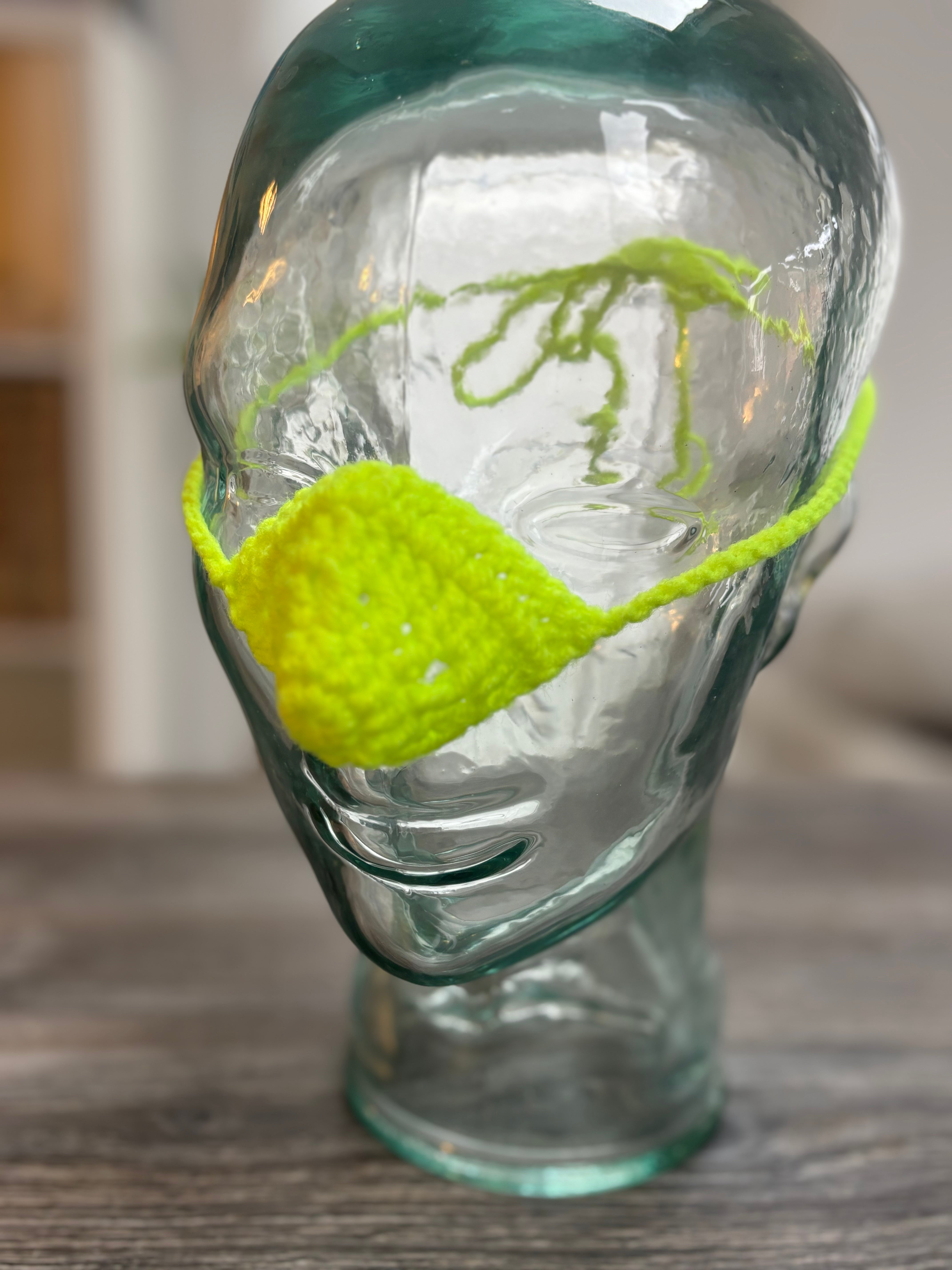 Luminous Green Wool Nose Warmer