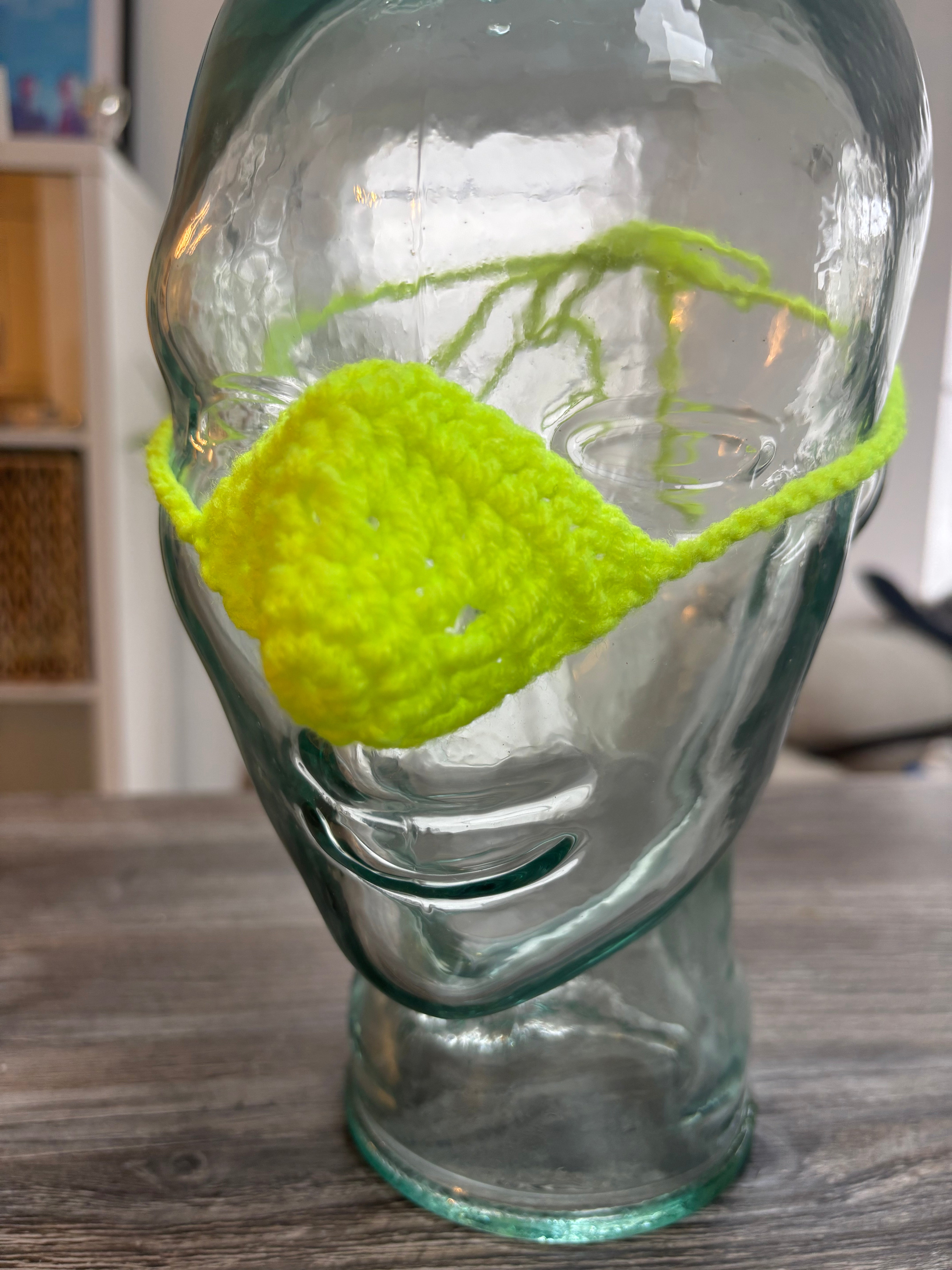 Luminous Green Wool Nose Warmer