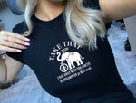 Load image into Gallery viewer, I Ran Away With The Circus Tour Take That Elephant T-shirt
