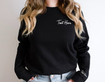 Load image into Gallery viewer, Any Text Printed on Chest and Sleeve Sweatshirt
