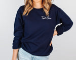 Load image into Gallery viewer, Any Text Printed on Chest and Sleeve Sweatshirt
